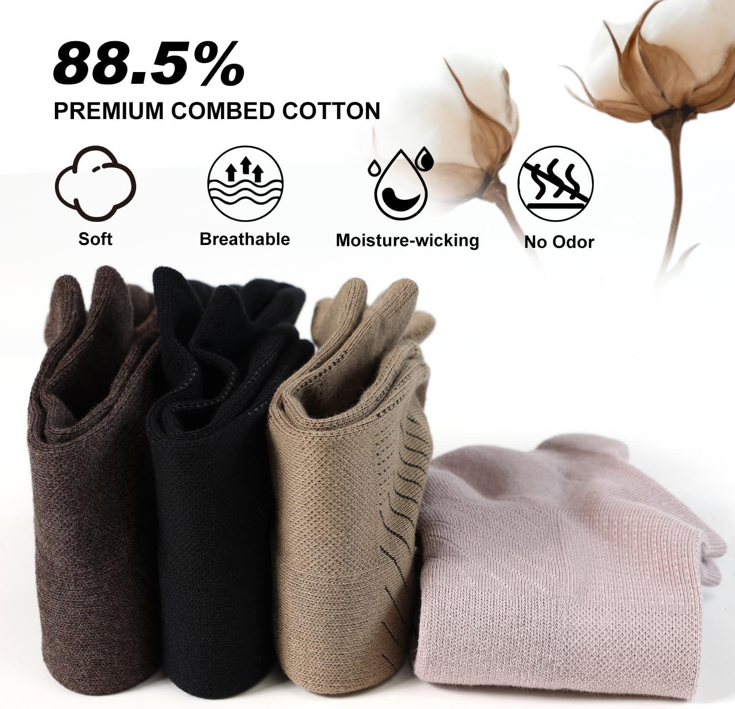 imageFITRELL 6 Pack Mens Athletic Running Ankle Socks Low Cut Cushioned Wicking AntiBlister Breathable Sport SocksAlmondkhakibrownblack