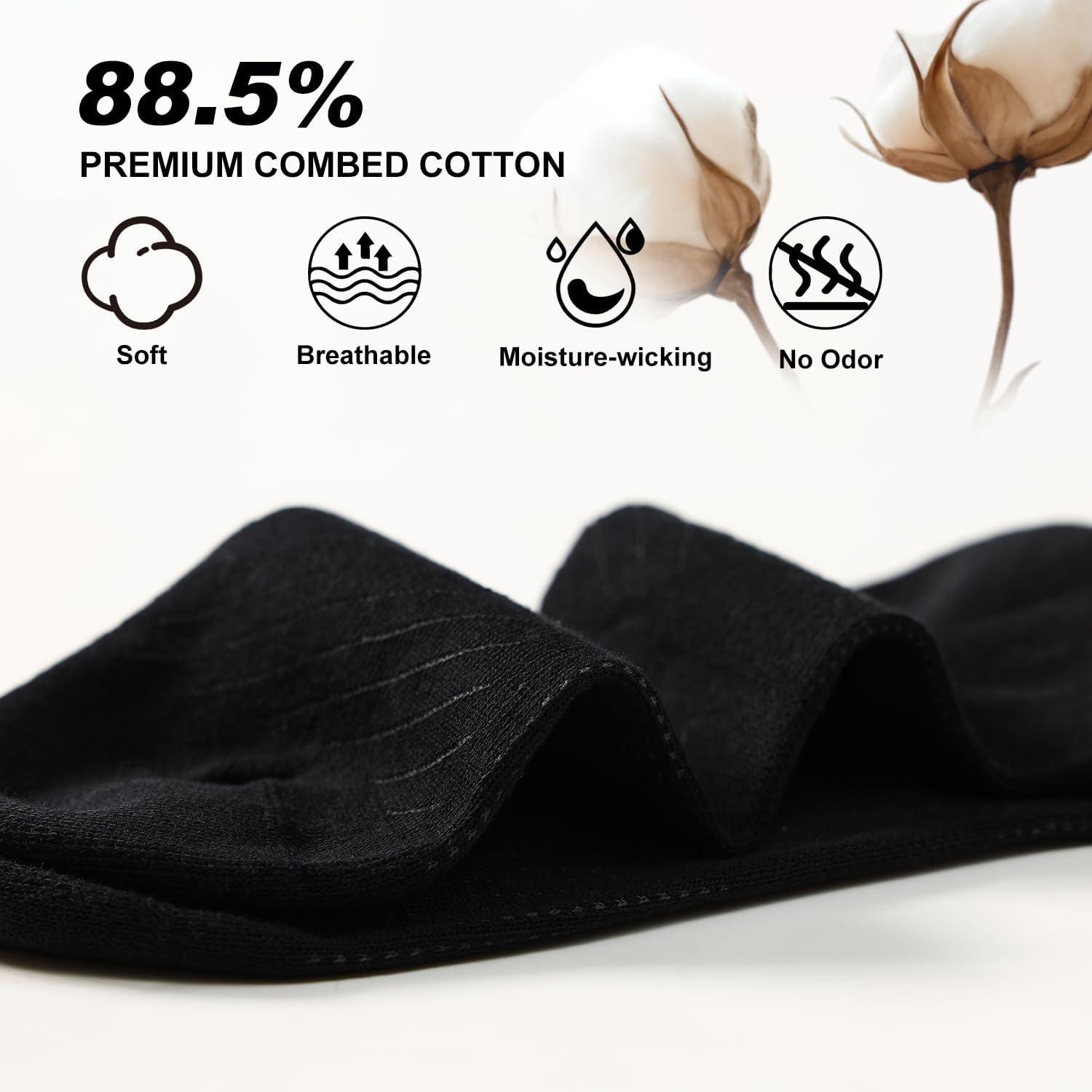 imageFITRELL 6 Pack Mens Athletic Running Ankle Socks Low Cut Cushioned Wicking AntiBlister Breathable Sport SocksBlack