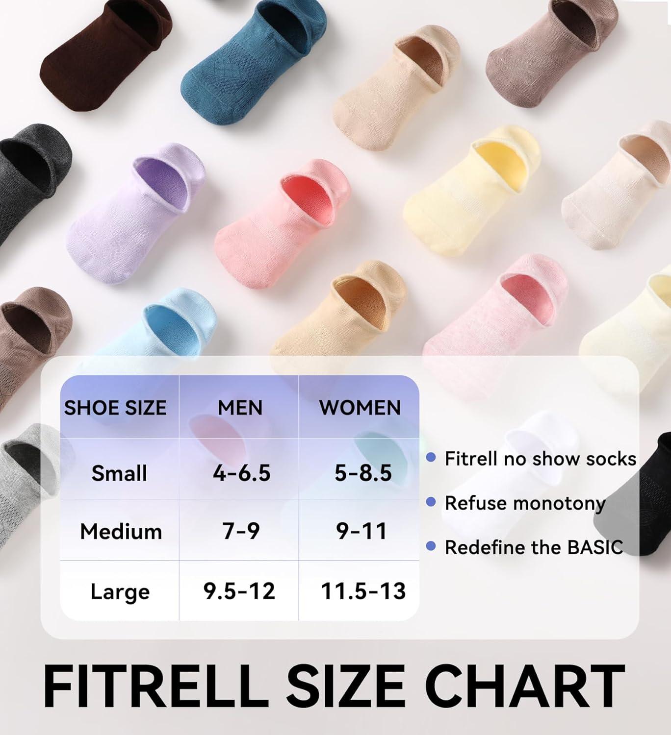 imageFITRELL No Show Socks Womens Cotton Cushioned Athletic Ankle Low Cut Invisible Non Slip Socks 58 Pairs3 Pairs Classicblackwhitegrey