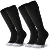 imageFITRELL 23 Pack Baseball Soccer Softball Socks for Kids Youth Men ampamp Women OvertheCalf Knee High Socks Multiple ColorsBlack 2 Pack