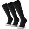 imageFITRELL 23 Pack Baseball Soccer Softball Socks for Kids Youth Men ampamp Women OvertheCalf Knee High Socks Multiple ColorsBlack 3 Pack