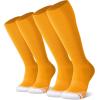 imageFITRELL 23 Pack Baseball Soccer Softball Socks for Kids Youth Men ampamp Women OvertheCalf Knee High Socks Multiple ColorsGold 2 Pack