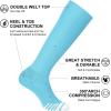 imageFITRELL 23 Pack Baseball Soccer Softball Socks for Kids Youth Men ampamp Women OvertheCalf Knee High Socks Multiple ColorsLight Blue 2 Pack
