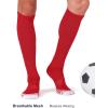 imageFITRELL 23 Pack Baseball Soccer Softball Socks for Kids Youth Men ampamp Women OvertheCalf Knee High Socks Multiple ColorsRed 2 Pack