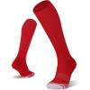 imageFITRELL 23 Pack Baseball Soccer Softball Socks for Kids Youth Men ampamp Women OvertheCalf Knee High Socks Multiple ColorsRed 2 Pack