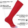 imageFITRELL 23 Pack Baseball Soccer Softball Socks for Kids Youth Men ampamp Women OvertheCalf Knee High Socks Multiple ColorsRed 2 Pack