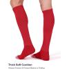 imageFITRELL 23 Pack Baseball Soccer Softball Socks for Kids Youth Men ampamp Women OvertheCalf Knee High Socks Multiple ColorsRed 2 Pack