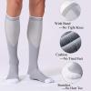 imageFITRELL 3 Pairs Compression Socks for Women and Men 2030mmHgCirculation Support SocksBlackwhitegrey