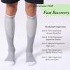 imageFITRELL 3 Pairs Compression Socks for Women and Men 2030mmHgCirculation Support SocksGrey