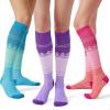 imageFITRELL 3 Pairs Compression Socks for Women and Men 2030mmHgCirculation Support SocksPinkpurpleblue