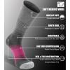 imageFITRELL 4 Pack Womens Merino Wool Hiking Socks Wicking Cushioned Warm Thermal Walking Boot Crew Socks Woollen SocksBlack2  Rose Red2