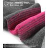 imageFITRELL 4 Pack Womens Merino Wool Hiking Socks Wicking Cushioned Warm Thermal Walking Boot Crew Socks Woollen SocksBlack2  Rose Red2