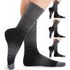imageFITRELL 4 Pack Womens Merino Wool Hiking Socks Wicking Cushioned Warm Thermal Walking Boot Crew Socks Woollen SocksBlack4