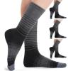 imageFITRELL 4 Pack Womens Merino Wool Hiking Socks Wicking Cushioned Warm Thermal Walking Boot Crew Socks Woollen SocksBlack4