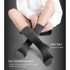 imageFITRELL 4 Pack Womens Merino Wool Hiking Socks Wicking Cushioned Warm Thermal Walking Boot Crew Socks Woollen SocksBlack4