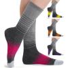 imageFITRELL 4 Pack Womens Merino Wool Hiking Socks Wicking Cushioned Warm Thermal Walking Boot Crew Socks Woollen SocksPinkpurpleyelloworange