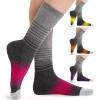 imageFITRELL 4 Pack Womens Merino Wool Hiking Socks Wicking Cushioned Warm Thermal Walking Boot Crew Socks Woollen SocksPinkpurpleyelloworange