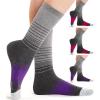 imageFITRELL 4 Pack Womens Merino Wool Hiking Socks Wicking Cushioned Warm Thermal Walking Boot Crew Socks Woollen SocksPurple2  Pink2
