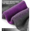 imageFITRELL 4 Pack Womens Merino Wool Hiking Socks Wicking Cushioned Warm Thermal Walking Boot Crew Socks Woollen SocksPurple2  Pink2