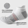 imageFITRELL 56 Pairs Ankle Running Socks for Women Athletic Cushioned Low Cut Tab Sports Socks6 Pairs Grey
