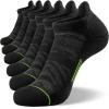 imageFITRELL 6 Pack Mens Ankle Running Socks Low Cut Cushioned Athletic Sports Socks 799121215Blackgreen