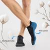 imageFITRELL 6 Pack Mens Ankle Running Socks Low Cut Cushioned Athletic Sports Socks 799121215New Grey Black