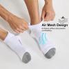 imageFITRELL 6 Pack Mens Ankle Running Socks Low Cut Cushioned Athletic Sports Socks 799121215New White