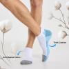 imageFITRELL 6 Pack Mens Ankle Running Socks Low Cut Cushioned Athletic Sports Socks 799121215New White
