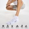 imageFITRELL 6 Pack Mens Ankle Running Socks Low Cut Cushioned Athletic Sports Socks 799121215Whitegrey