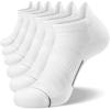 imageFITRELL 6 Pack Mens Ankle Running Socks Low Cut Cushioned Athletic Sports Socks 799121215Whitegrey