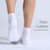 imageFITRELL 6 Pack Mens Athletic Ankle Socks Cushioned Sports Running Socks 7991212153 White  3 Black