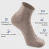 imageFITRELL 6 Pack Mens Athletic Ankle Socks Cushioned Sports Running Socks 799121215Brown Mixed