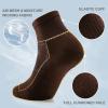 imageFITRELL 6 Pack Mens Athletic Ankle Socks Cushioned Sports Running Socks 799121215Brown Mixed