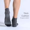 imageFITRELL 6 Pack Mens Athletic Ankle Socks Cushioned Sports Running Socks 799121215Dark Grey