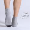 imageFITRELL 6 Pack Mens Athletic Ankle Socks Cushioned Sports Running Socks 799121215Grey