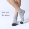 imageFITRELL 6 Pack Mens Athletic Ankle Socks Cushioned Sports Running Socks 799121215Grey