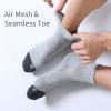 imageFITRELL 6 Pack Mens Athletic Ankle Socks Cushioned Sports Running Socks 799121215Grey