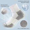 imageFITRELL 6 Pack Mens Athletic Ankle Socks Cushioned Sports Running Socks 799121215WhiteGrey