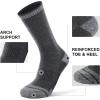 imageFITRELL 6 Pack Mens Athletic Moisture Wicking Crew Socks Cushioned Sport Running Work Boot Socks Size 9121215Black2white2grey2