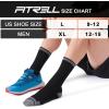 imageFITRELL 6 Pack Mens Athletic Moisture Wicking Crew Socks Cushioned Sport Running Work Boot Socks Size 9121215Black2white2grey2
