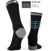 imageFITRELL 6 Pack Mens Athletic Moisture Wicking Crew Socks Cushioned Sport Running Work Boot Socks Size 9121215Black6
