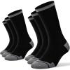 imageFITRELL 6 Pack Mens Athletic Moisture Wicking Crew Socks Cushioned Sport Running Work Boot Socks Size 9121215Black6
