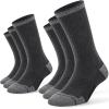 imageFITRELL 6 Pack Mens Athletic Moisture Wicking Crew Socks Cushioned Sport Running Work Boot Socks Size 9121215Grey6