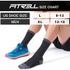imageFITRELL 6 Pack Mens Athletic Moisture Wicking Crew Socks Cushioned Sport Running Work Boot Socks Size 9121215Grey6