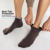 imageFITRELL 6 Pack Mens Athletic Running Ankle Socks Low Cut Cushioned Wicking AntiBlister Breathable Sport SocksAlmondkhakibrownblack