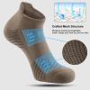 imageFITRELL 6 Pack Mens Athletic Running Ankle Socks Low Cut Cushioned Wicking AntiBlister Breathable Sport SocksAlmondkhakibrownblack