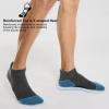 imageFITRELL 6 Pack Mens Athletic Running Ankle Socks Low Cut Cushioned Wicking AntiBlister Breathable Sport SocksBluegreyblack