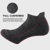 imageFITRELL 6 Pack Mens Athletic Running Ankle Socks Low Cut Cushioned Wicking AntiBlister Breathable Sport SocksDark Grey