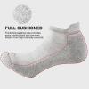 imageFITRELL 6 Pack Mens Athletic Running Ankle Socks Low Cut Cushioned Wicking AntiBlister Breathable Sport SocksLight Grey
