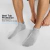 imageFITRELL 6 Pack Mens Athletic Running Ankle Socks Low Cut Cushioned Wicking AntiBlister Breathable Sport SocksLight Grey